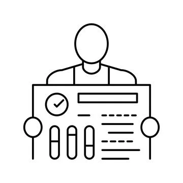 Include industry expert line icon vector illustration Illustrazione stock