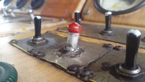 Include the old toggle switch on the control panel Stock Footage 83454039