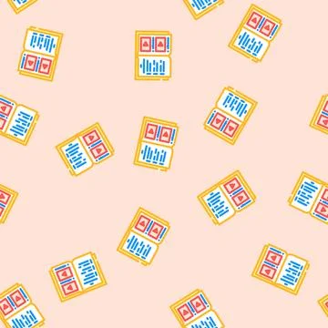 Includes instruction video vector seamless pattern イラスト素材