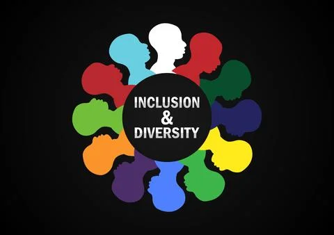 Inclusion and diversity concept Illustrazione stock