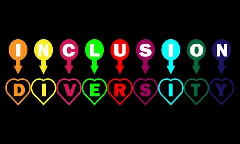 Inclusion and diversity infographic vector set, heart illustration vector Иллюстрация