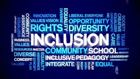 inclusion animated word cloud,animation ... | Stock Video | Pond5