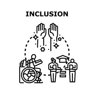 Inclusion concept offering equal opportunities for diverse people 스톡 일러스트
