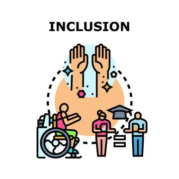 Inclusion concept offering equal opportunities for diverse people Stock Illustration