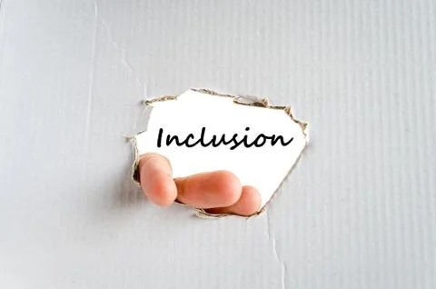 Inclusion text concept Stock Photos