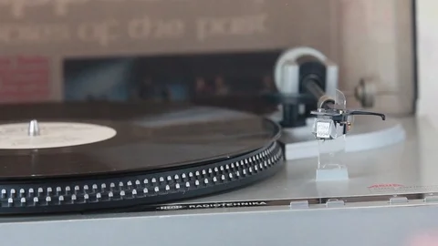 The inclusion of the vinyl player Stock Footage 88590141