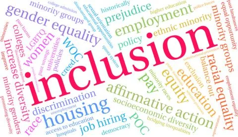 Inclusion Word Cloud Stock Illustration