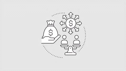 Inclusive banking technology integration animated line concept icon set Stock Footage 346716289
