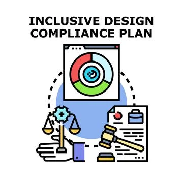 Inclusive design compliance plan vector concept Stockillustratie