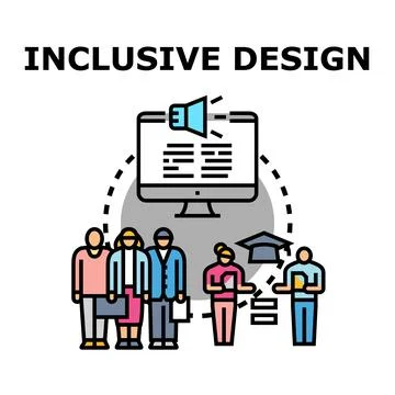 Inclusive design enhancing communication access for diverse users Stock Illustration