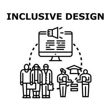 Inclusive design enhancing communication access for diverse users Stock Illustration