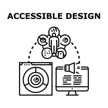 Inclusive digital design ensuring user accessibility Stock Illustration