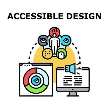 Inclusive digital design ensuring user accessibility Stock Illustration
