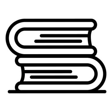 Inclusive education book stack icon, outline style Stock Illustration