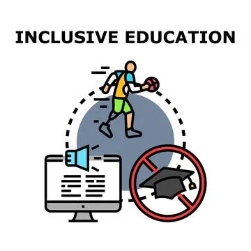 Inclusive education concept providing equal access for diverse learners Stock Illustration