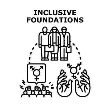 Inclusive foundations building diverse community and support Ilustración de archivo
