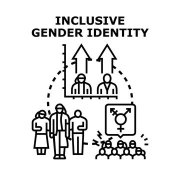 Inclusive gender identity concept vector illustration Stock Illustration