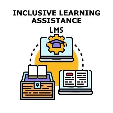Inclusive learning assistance system using online digital platform Stock Illustration