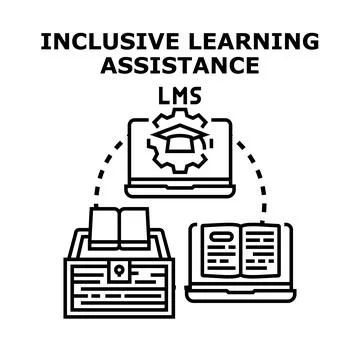 Inclusive learning assistance system using online digital platform Stock Illustration