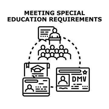 Inclusive learning establishing education requirements and support Stock Illustration