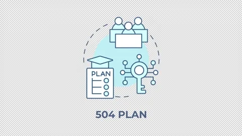 Inclusive learning framework strategies blue concept icons animation set Stock Footage 337937684