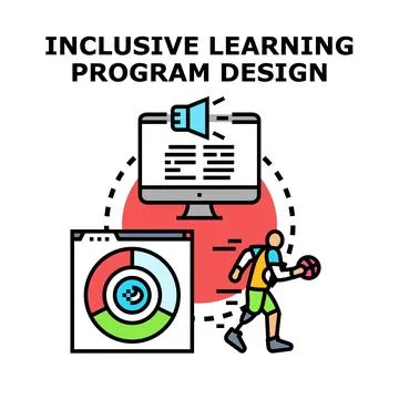 Inclusive learning program design for equal opportunities Stockillustratie