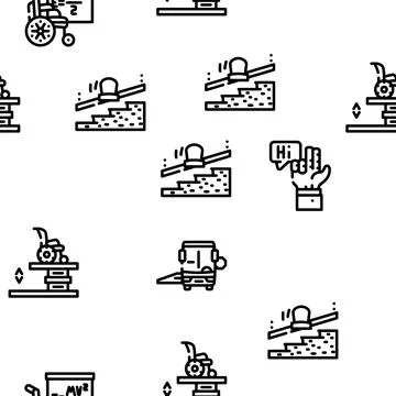 Inclusive Life Tool Vector Seamless Pattern Illustrazione stock