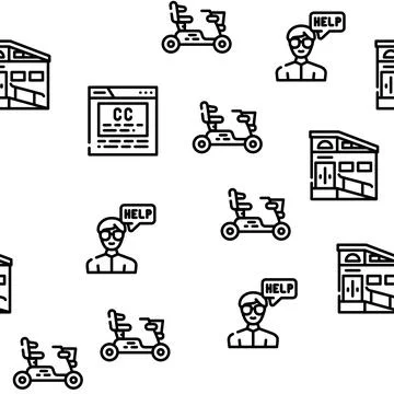 Inclusive Life Tool Vector Seamless Pattern Illustrazione stock