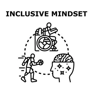 Inclusive mindset concept supporting diversity and equality Stock Illustration