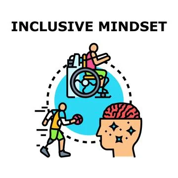 Inclusive mindset concept supporting diversity and equality Stock Illustration