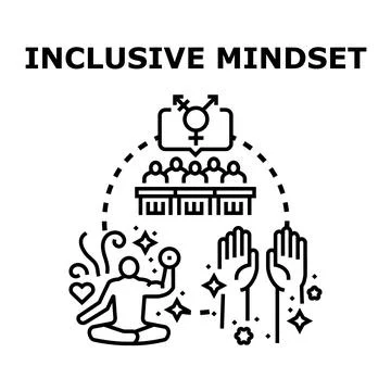 Inclusive mindset developing gender diversity and equality Stock Illustration