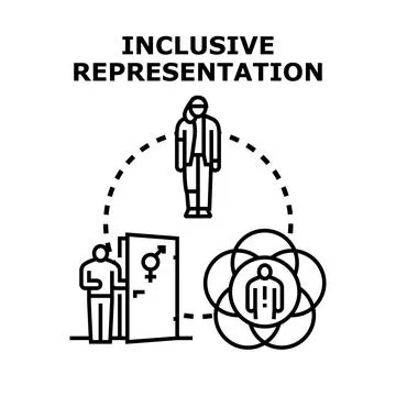 Inclusive representation for diversity and equality concept Stock Illustration