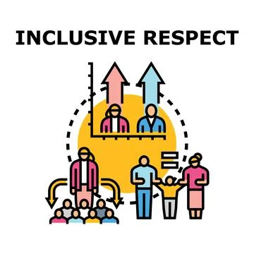 Inclusive respect promoting equality and diversity concept Stock Illustration