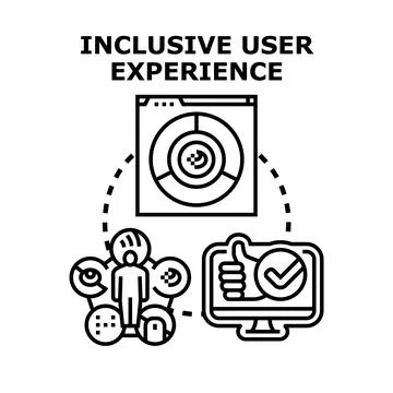 Inclusive user experience concept for digital accessibility design Stock Illustration