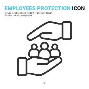 An inclusive workplace icon vector with filled outline style isolated Illustrazione stock