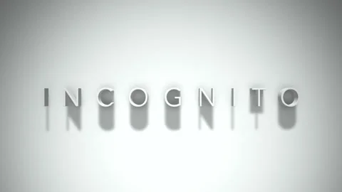 Incognito 3D title animation with shadows on a white background Stock Footage 297129092