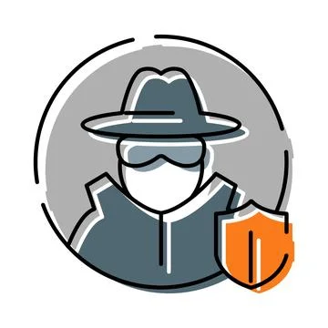 Incognito agent protecting digital identity and data privacy イラスト素材