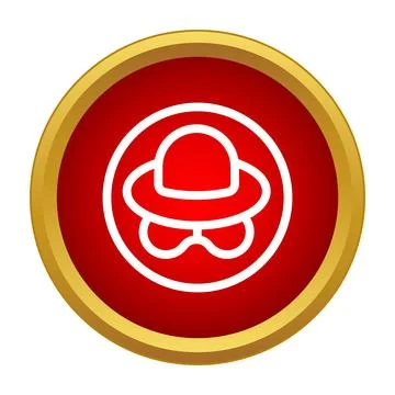 Incognito mode icon for anonymous browsing and privacy Stock Illustration