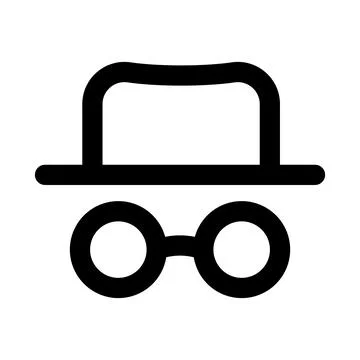 Incognito mode icon. Editable line icon. Professional and modern outline ic.. Stock Illustration