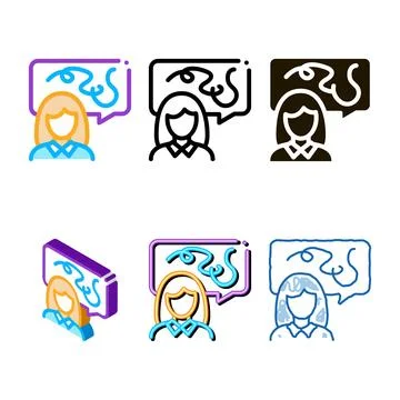 Incoherent speech concepts icon vector outline Illustration