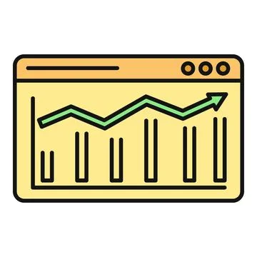 Income business analysis with increasing graph bar chart Stock Illustration