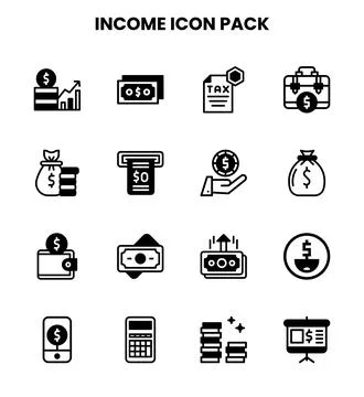 Income DuoTone Vector Icons Pack イラスト素材