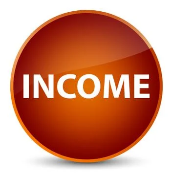 Income elegant brown round button Stock Illustration
