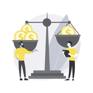 Income inequality abstract concept vector illustration. Stock Illustration