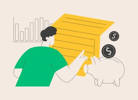 Income statement abstract concept vector illustration. Stock Illustration