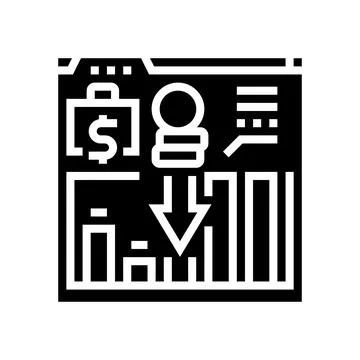Income statement glyph icon vector illustration Stockillustratie