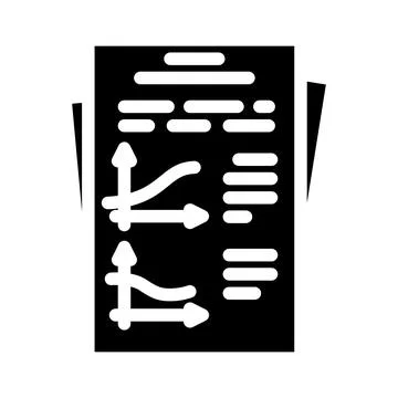 Income statement glyph icon vector illustration Stock Illustration