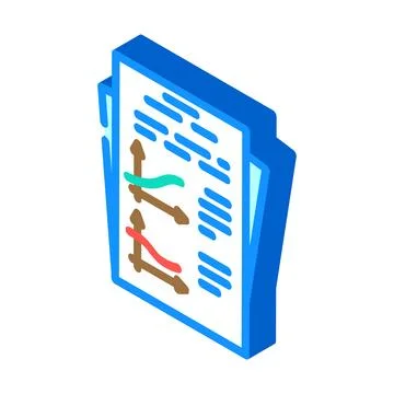 Income statement isometric icon vector illustration Illustrazione stock
