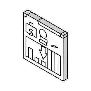 Income statement isometric icon vector illustration Stock Illustration