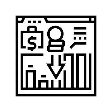 Income statement line icon vector illustration Illustrazione stock